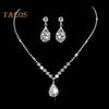 1 Set Women Jewelry Set Rhinestone Necklace Earrings Prom Wedding Party Bride Water Drop Dangle Earrings Formal Occasions Neck Jewelry