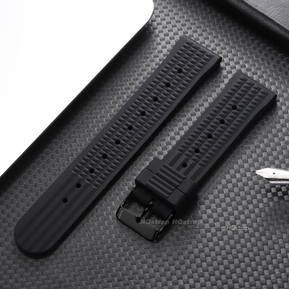 Premium Rubber Watch Band for Seiko Soft Universal 20mm 22mm Silicone Strap Replacement for Water Ghost Waterproof Watchbands