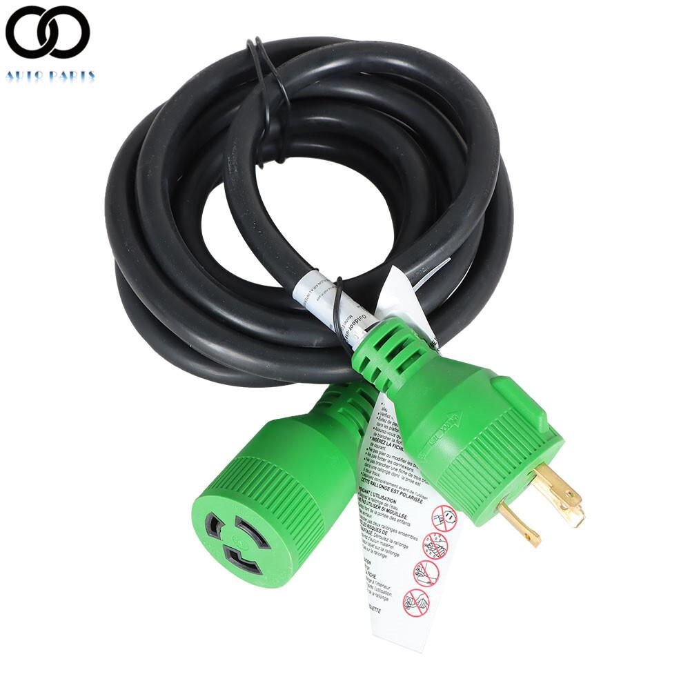 10 FT 30 Amp Generator Extension Cord NEMA L5-30P to L5-30R 3-Prong 125V 3750W