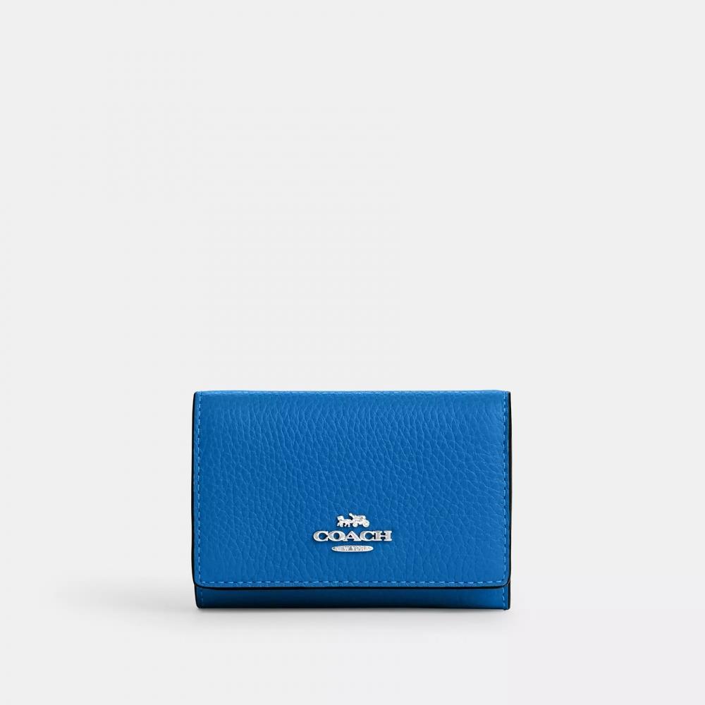 Coach Micro Wallet Silver Chalk