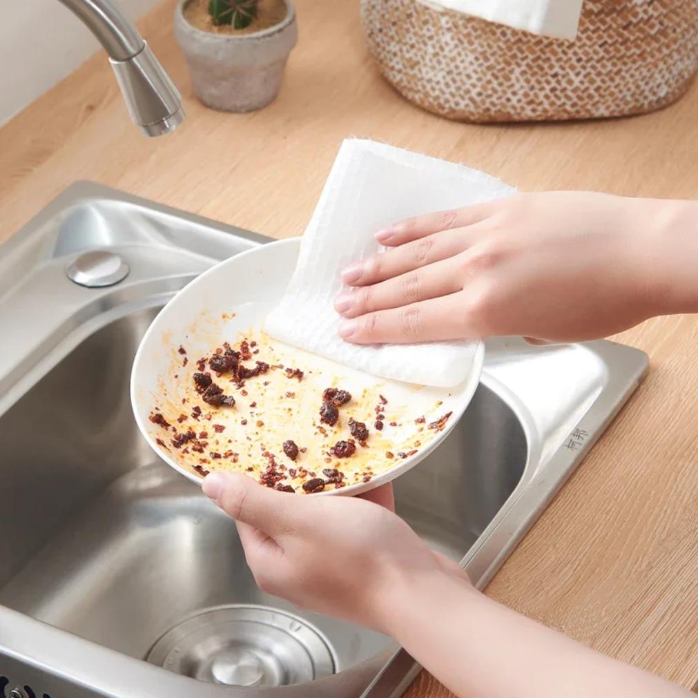 Kitchen Disposable Rags Non-Woven Reusable Cleaning Cloths Household Washing Towels Dishcloths Rag Wipes Cloth Cleaner Tools2025