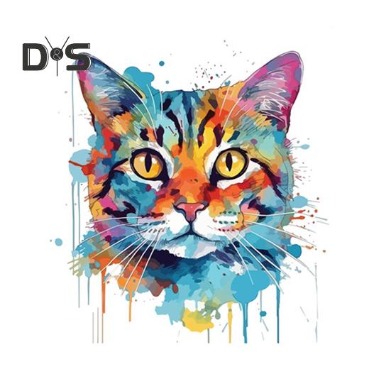 

Цветной рисунок наклейка на унитаз с котом, водонепроницаемая, съемная, самоклеящаяся, ПВХ, настенное искусство для гостиной, ванной комнаты, акварель, котенок, декоративная наклейка на крышку унитаза Cat