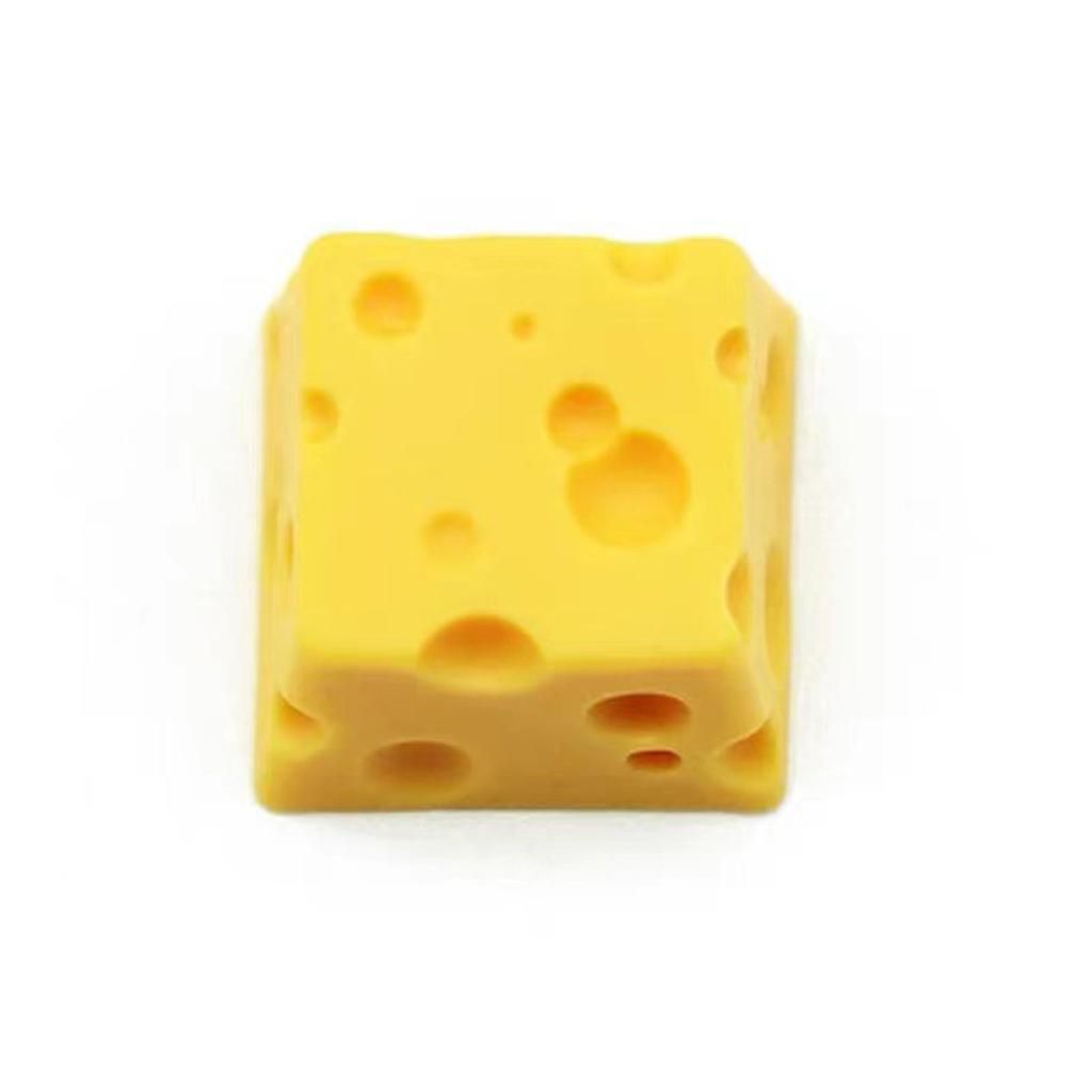 Resin Keycap Lovely Cheese Style Hand Painted Exquisite Details Durable Cute Keycap for Computer Keyboard