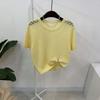 C S In The Room roSel Diamond punCh Knit Short Sleeve 4Color