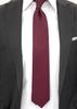[This color] Business Necktie (7cm width) 100% Silk, Plain, for Interviews, Job Hunting, and Employment (Wine Red)
