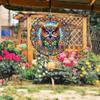 Metal Rotating Pendant, Wind Chime, Outdoor Garden Decoration, Owl Pattern, Bird Repellent, Wind Rotating Pendant