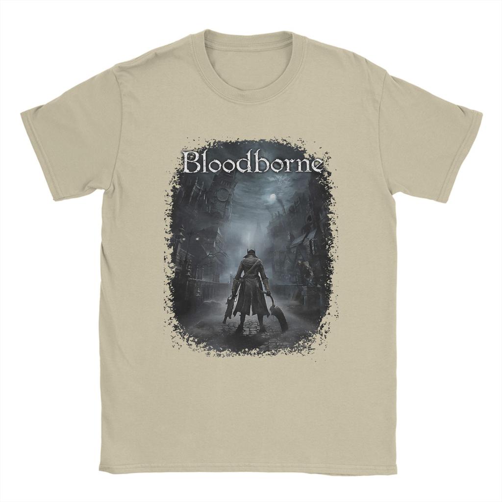Men's T-Shirts Bloodborne Dark Souls Novelty 100% Cotton Tee Shirt Short Sleeve  T Shirt Round Collar Clothes Big Size