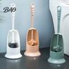Cleaning Brush Long Handle Toilet with Anti-Slip Grip, Silicone Bristles Curved Resistant Double Head for Deep Stain Removal