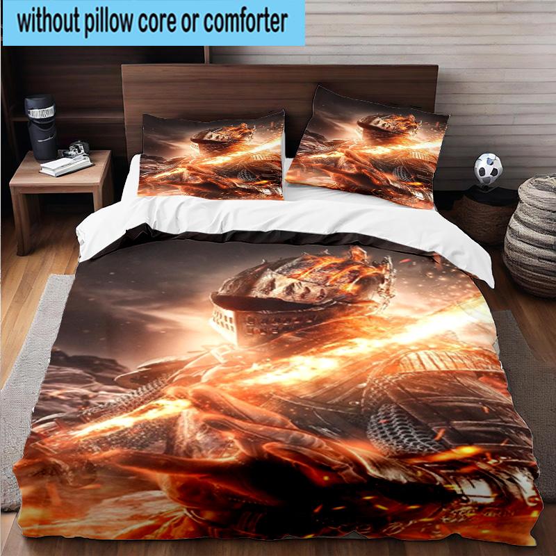3PCS Knightly Crusader Armor 3pcs Bedding,Including 3PCS Duvet Cover And 2pcs Pillowcases Perfect for Christmas,Ideal for Bedroom, Dormitory
