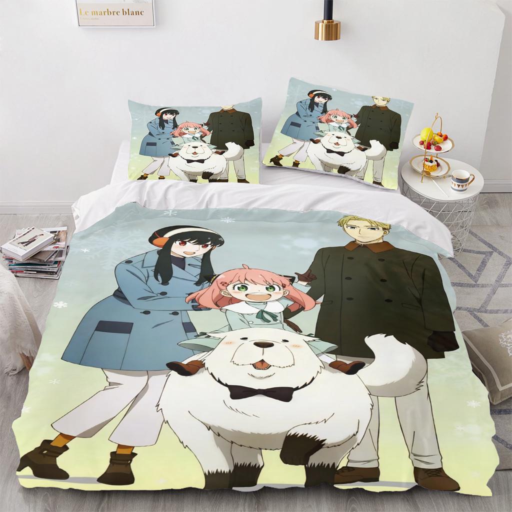 SPY×FAMILY Anime Home Bedroom Comforte Nordic polyester material suitable for children and adults 3-piece set