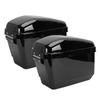 Motorcycle Hard Saddle Bags 45L with Lock Liner Mounting Kit Sturdy ABS Plastic   Motorcycle   Side Storage Box Glossy Black