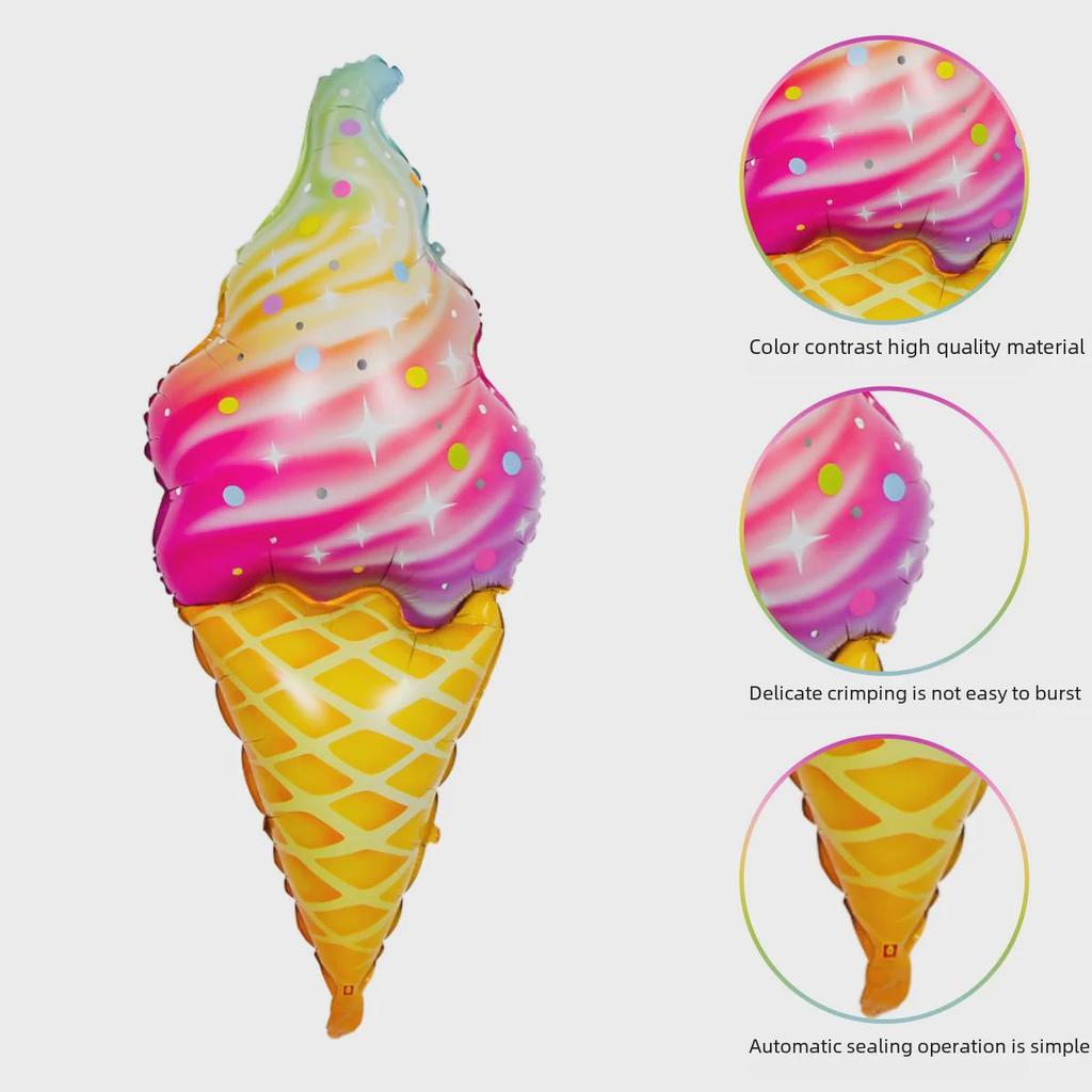 Colorful Donut Ice Cream Balloon for Children's Birthday Party