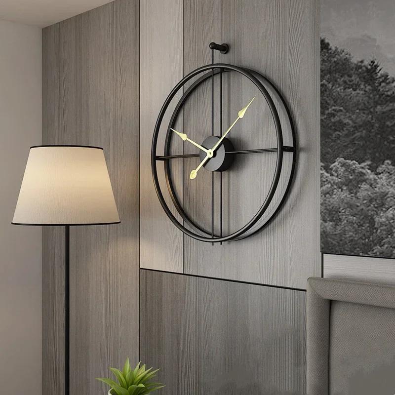 Nordic Simple Iron Silent Wall Clocks Modern Design For Home Office Decor Hanging Watch Modern Luxury Art Wall Watch ClockW1T5J5