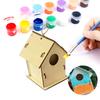 1 Set Bird House Construction Kit Children DIY Painting Assembling Bird Box Craft Kids Build Paint Birdhouse Gifts Choice