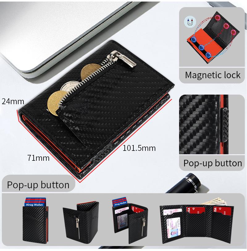 Geldbörse & Kartenhalter mit großer Kapazität und Entmagnetisierungsschutz für Damen und Herren