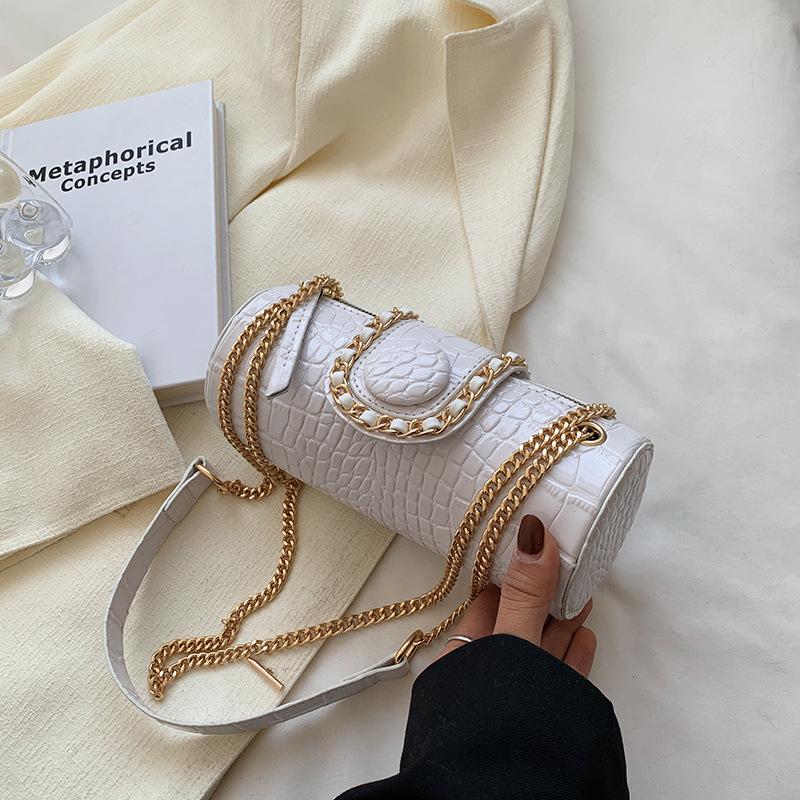 Niche Design Bag Women's New High-end Fashion Chain Shoulder Messenger Bag Cylinder Bag