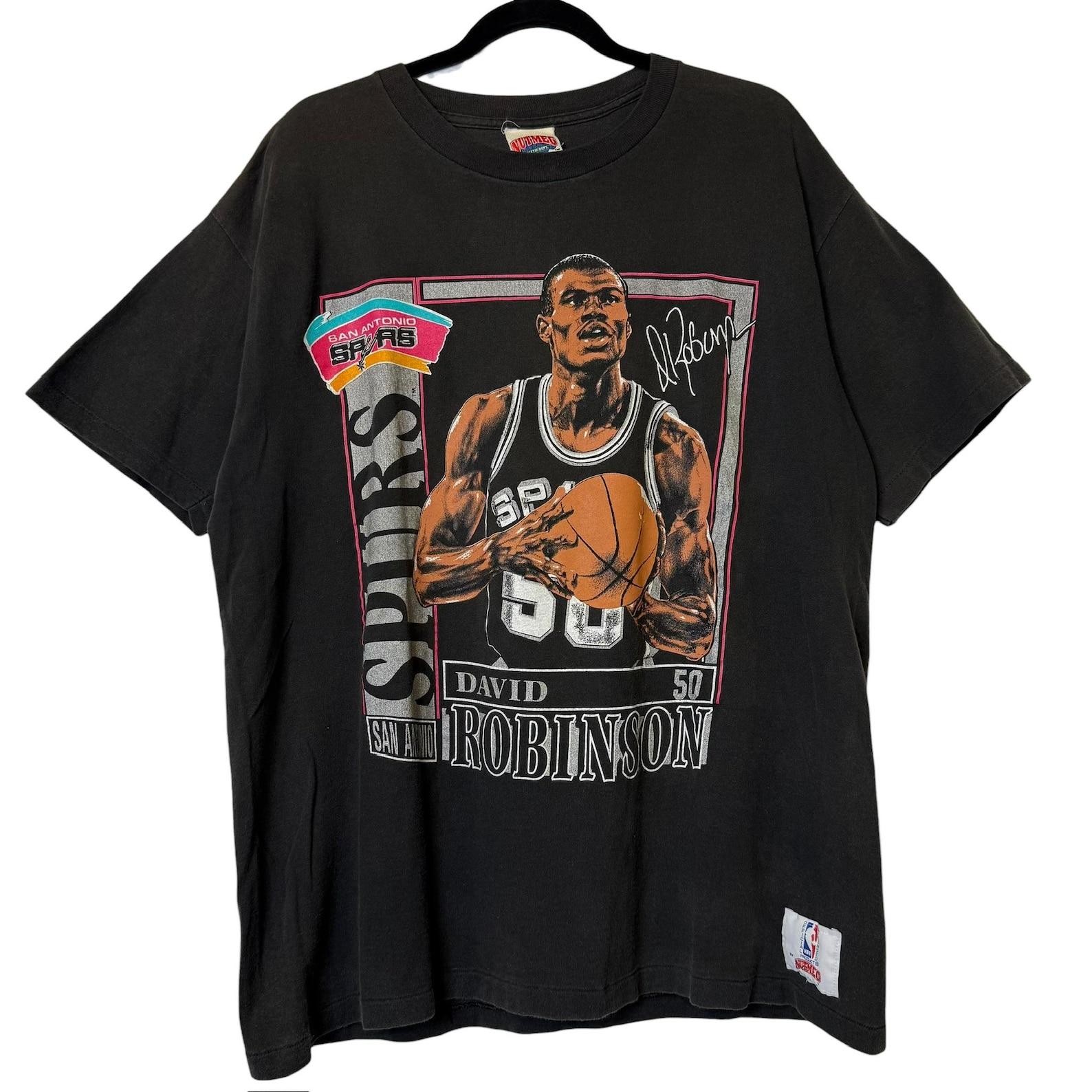 90 s David Robinson San Antonio Spurs Nutmeg NBA T shirt Sz XL (B2195) S