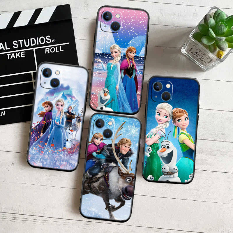 Husa telefon ED39 Olaf Elsa Anna pentru iPhone 6 6s 7 8 11 12 13 14 15 XS Pro Max XR X SE Samsung S20 S21 S22 S23 S24 FE Ultra Plus Lite S21S A55
