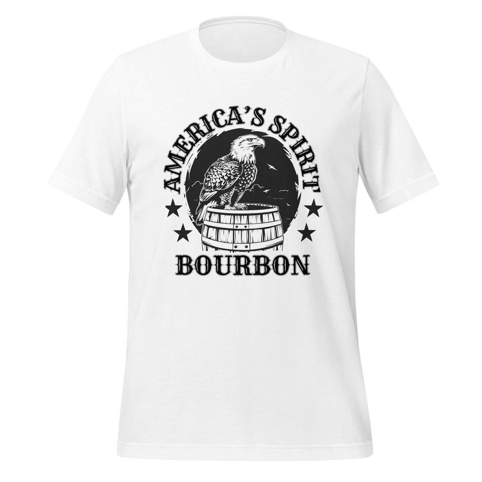 Патриотическая унисекс футболка с изображением орла, духа Америки и дизайна бочки для виски S
