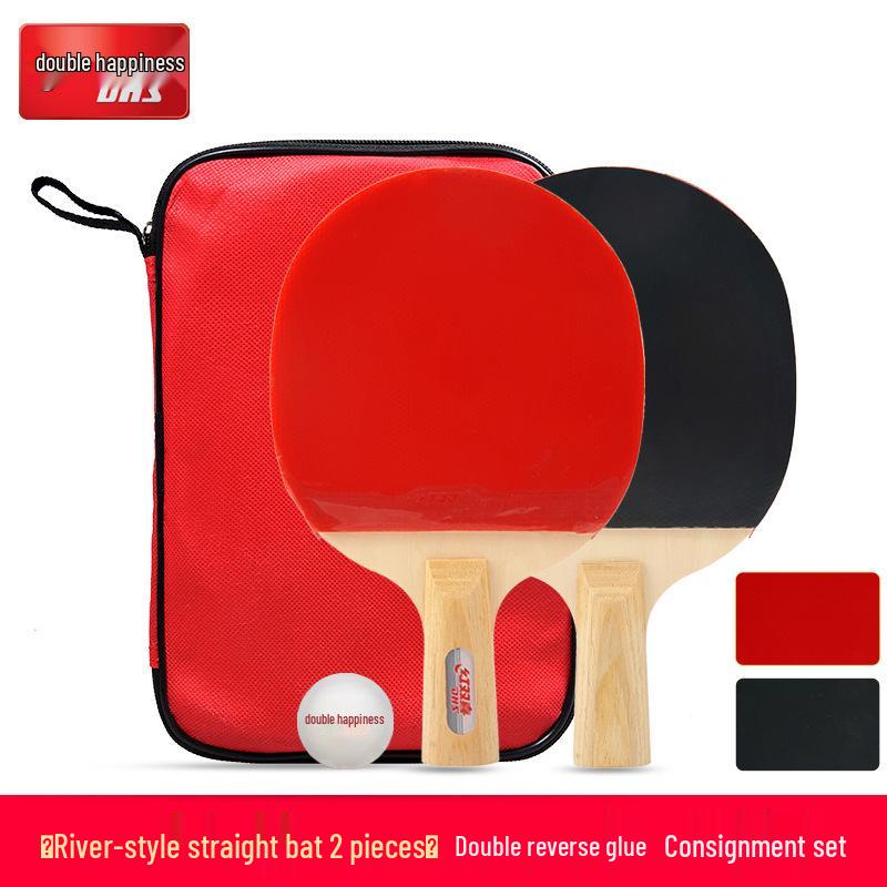 DHS Double Happiness Table Tennis Racket - Double-Sided Pimpled Rubber Type I/II/III 