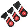3PCS PU Leather Waterproof Thicken Lining Golf Putter Head Cover Wooden Club Headcovers AccessoryBlack