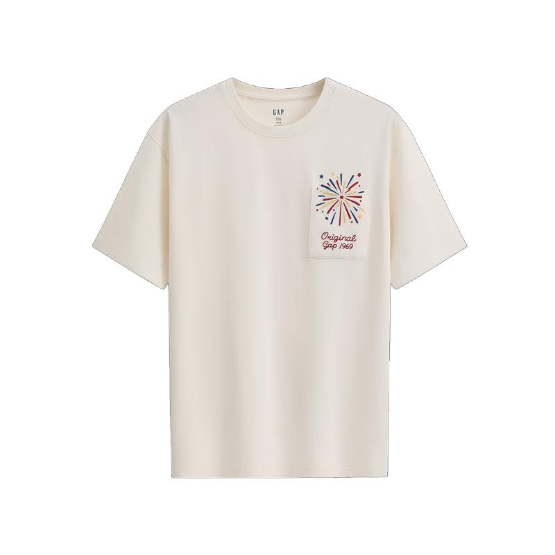 GAP Unisex Water-Repellent Logo Pocket Loose Fit T-Shirt XL Asian Fit 4190₽