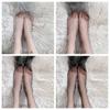 Mesh Grey Pantyhose Solid Color Ultrathin Stockings Simple Silk Stockings  Women