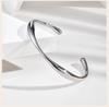 Bracelet jonc minimaliste à ouverture pour femme, Manchette en acier inoxydable pour poignet, Bracelets empilables, Bijoux lisses très polis