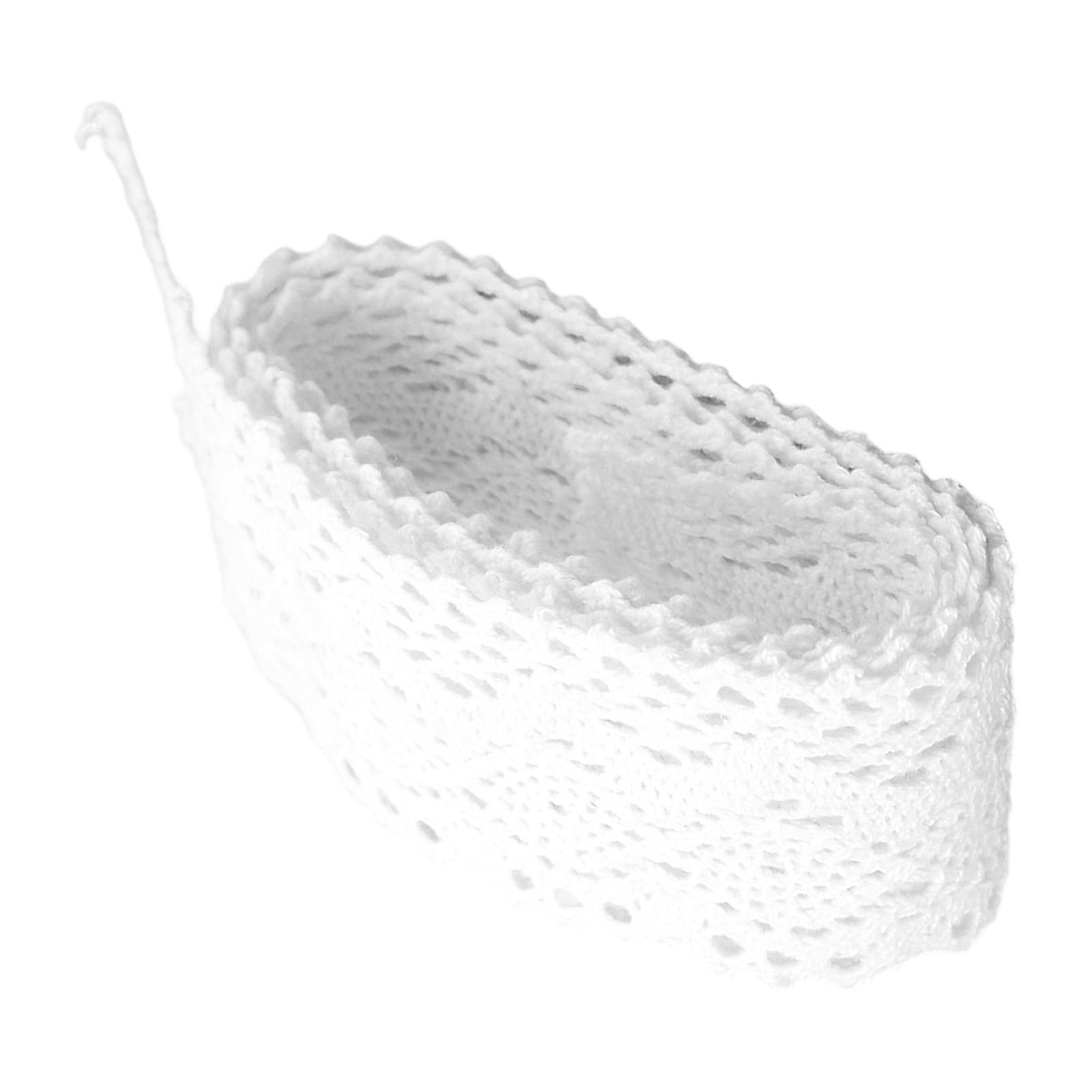 Кружевная лента, хлопковая нить, 20 ярдов, белые декоративные аксессуары для украшения одежды, занавеска «сделай сам»