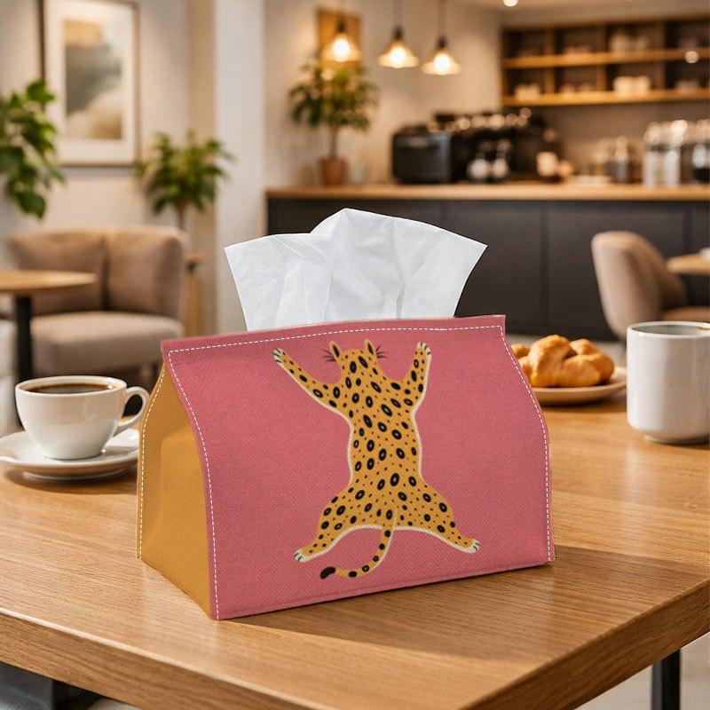 This Multifunctional Pop Art Leopard Tissue Box Is Ideal for Home, Parties, And Car Decor. Its Bold And Playful Illustration Makes It a Great Addition