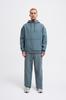 Męska Bluza Oversize Basic z Kapturem - Niebieski Dym