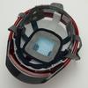 Sumibe Techno Plastic Helmet KKC3 Series with ventilation transparent styrene holes, eaves, liner, red/smoke KKC3-B-EN-S
