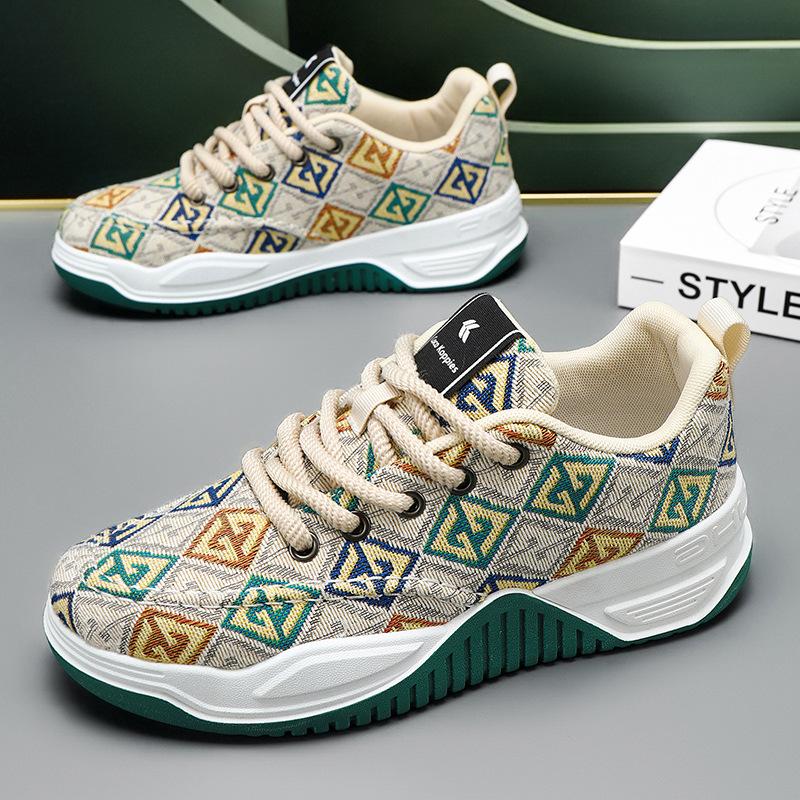 Shoes summer new cloth comfortable sports board shoes outdoor thick-soled breathable casual shoes 39