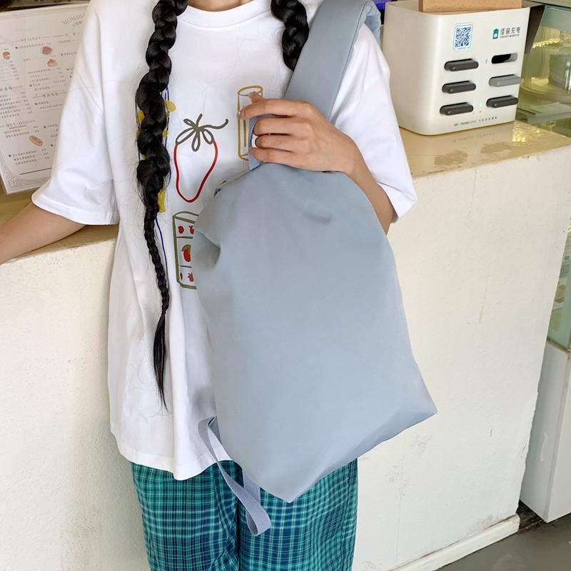 Korean-style Large-capacity Nylon Fabric Double-shoulder Bag for Women - Ins Lightweight Casual Commuting Backpack, Simple Schoo