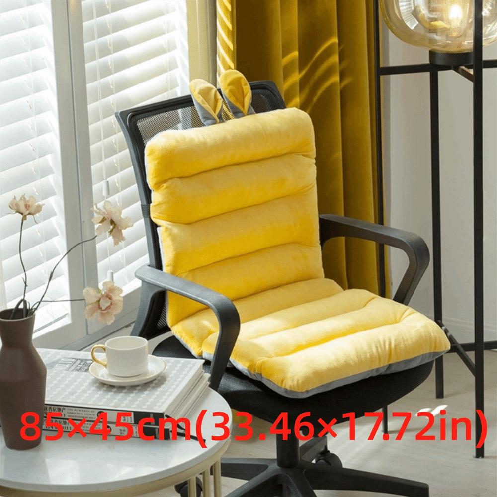 New Soft Desk Chair Cushion Winter Warm Velvet Seat Cushion Removable Thickened Back Support Cushion Office Computer Chairs