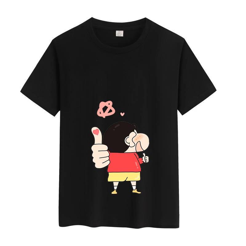 Anime Crayon Shin-chan Chlapecké Dívčí Bavlněné Tričko Léto Krátký Rukáv Dětský Top Kreslené Tištěné Tričko Móda Dětské Tričko