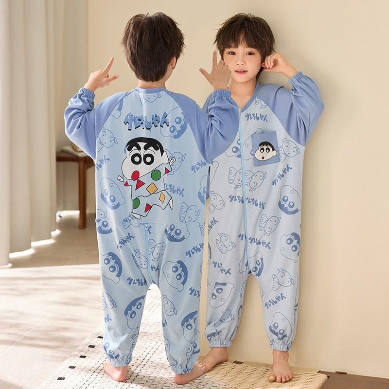 100% Cotton Kids Pajama Set One-Piece Sleepwear Boys Girls Toddler To Teen Warm Lightweight Nightwear
