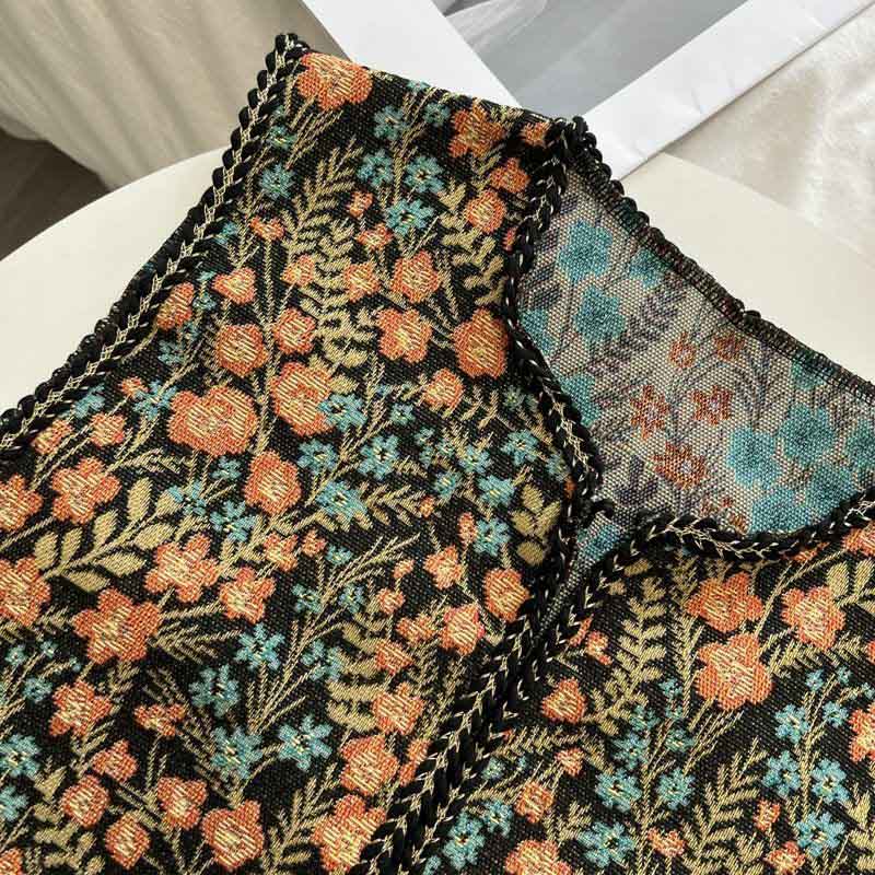 Vest for Women Cotton Sleeveless Tops Printed Vest Oversize Casual Sleeveless Coat Buttons Camisole Vest