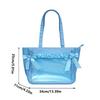 Cute Large Capacity Bow Ita Shoulder Bag Clear Japanese Style Transparent Pocket Itabag Sweet Badge Display Shoulder Bag Ladies