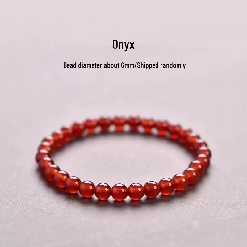 Red Agate Chalcedony Jade Bracelet for Women with Genuine Loose Beads