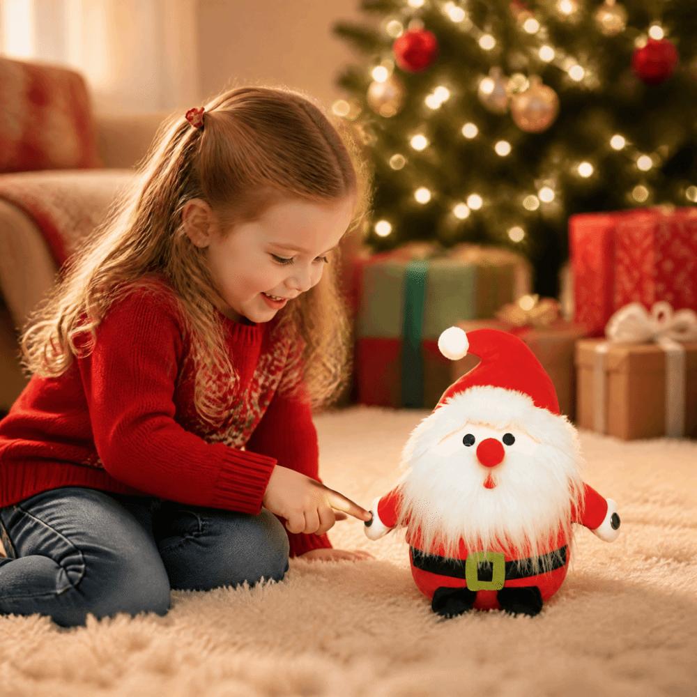 Soft Plush Material Interactive Stuffed Doll Christmas Sensory Play Toy  Home Ornaments