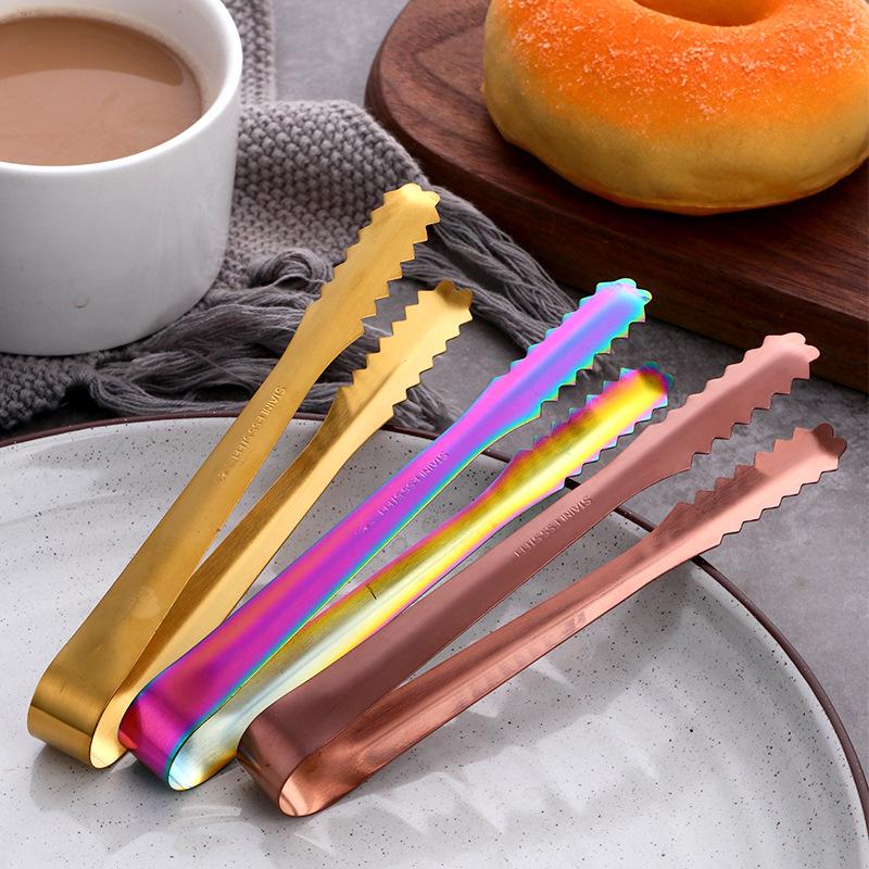 Stainless Steel 6 Inch Small Ice Clip Cafe Sugar Clip Hotel Towel Clip Household Kitchen Gadgets Food Clip