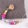 Rainbow Beech Wood Pacifier & Teether Anti-Drop Chain