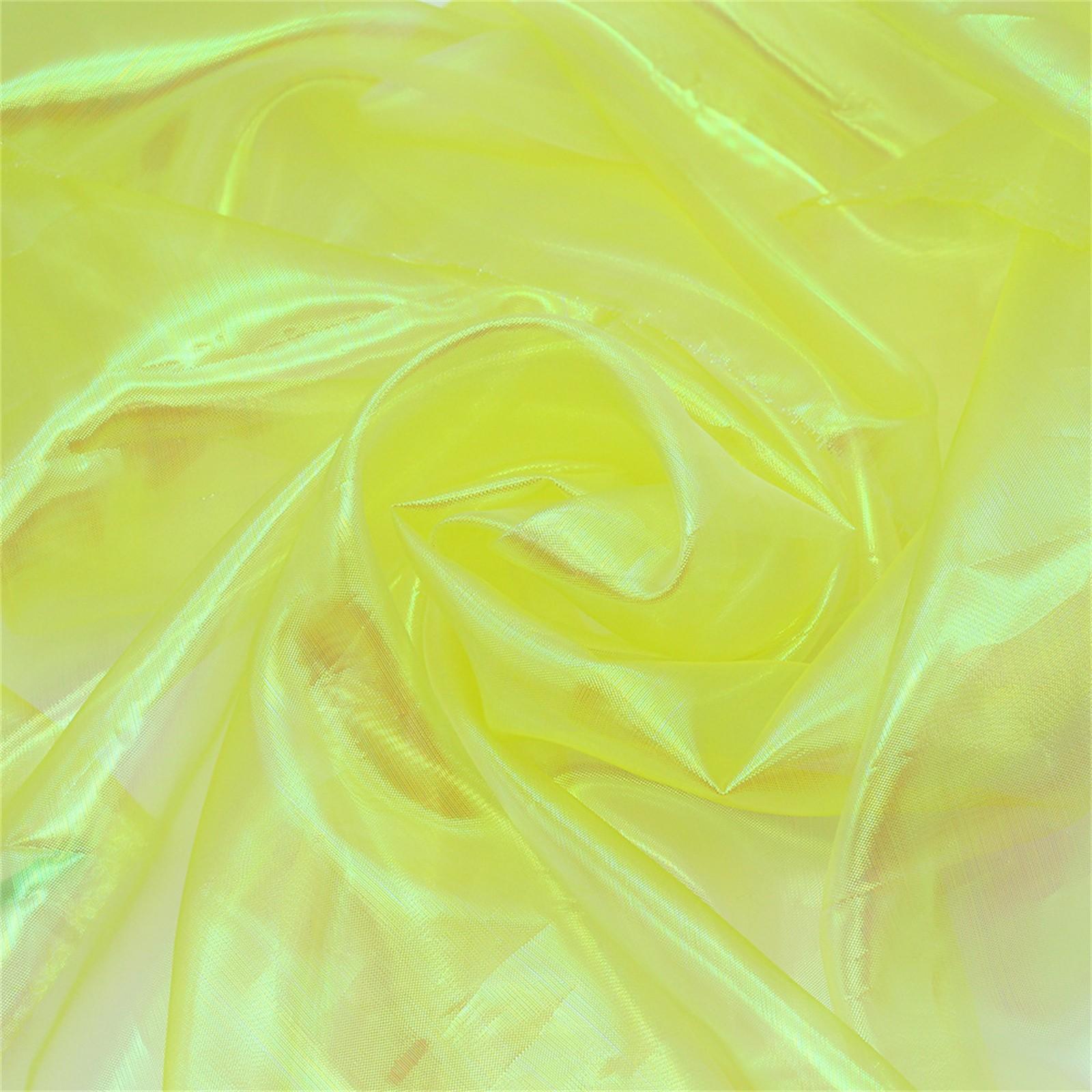 

Дизайнерские флуоресцентные ткани, красочные блестящие ткани, сценический свадебный декор, вуаль, прозрачная ткань, одежда для кукол One Size жёлтый