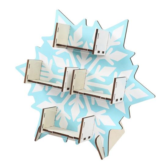 Clear Drawer Storage for Sweets Christmas Tree Wooden Candy Display Stand, Acrylic Organizer Tiered Holiday Treat Holder Party Dessert Table, Holder