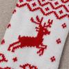 Women Christmas Reindeer Snowflake Knitted Thigh High Stockings Acrylic Fabric Over Knee Long Boot Socks Leg Warmers