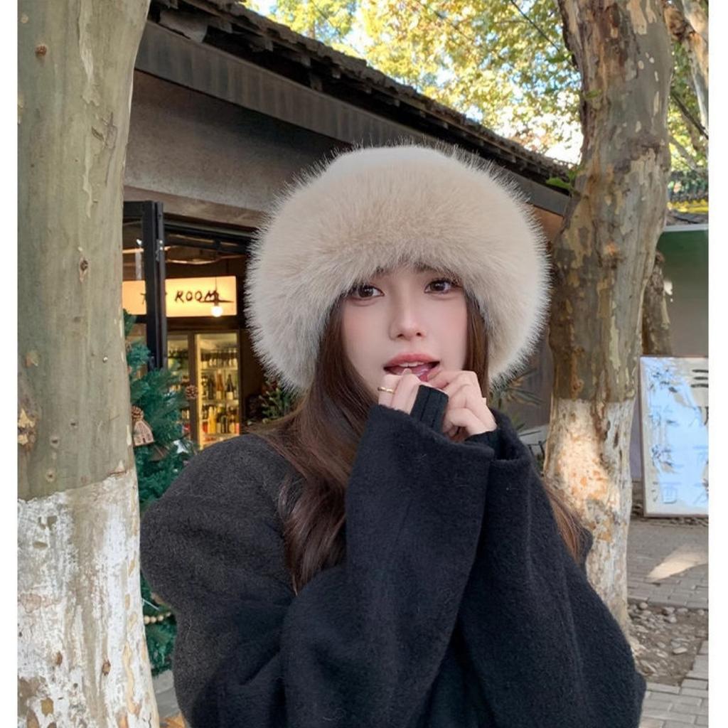 Plush, Mongolian Hat, Cold Resistant, Warm, Thickened, Basin Hat, Ear Protection, Fisherman's Hat