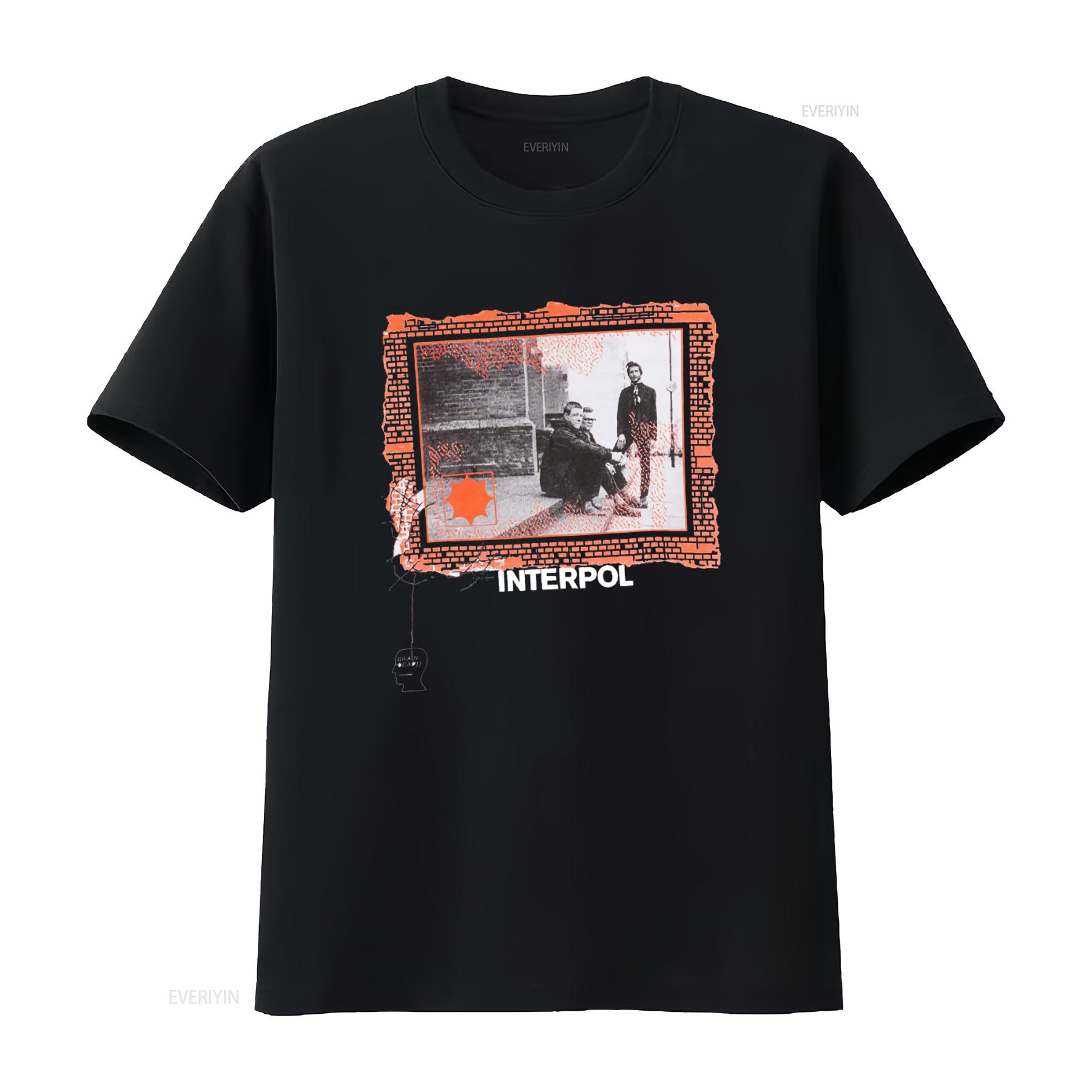 

Interpol Band Cotton T Shirt Vintage Style Double Sided Print Ideal for Fans of Paul Banks and Turn On the Bright Lights Album 4XL