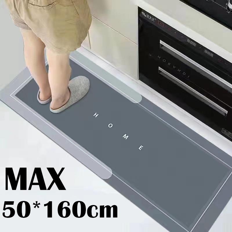 Super Absorbent Kitchen Floor Mat Diatom Mud Pad Bath Pad Anti-Slip Carpet Kitchen Mats Wipeable Wash Long Strip Carpet