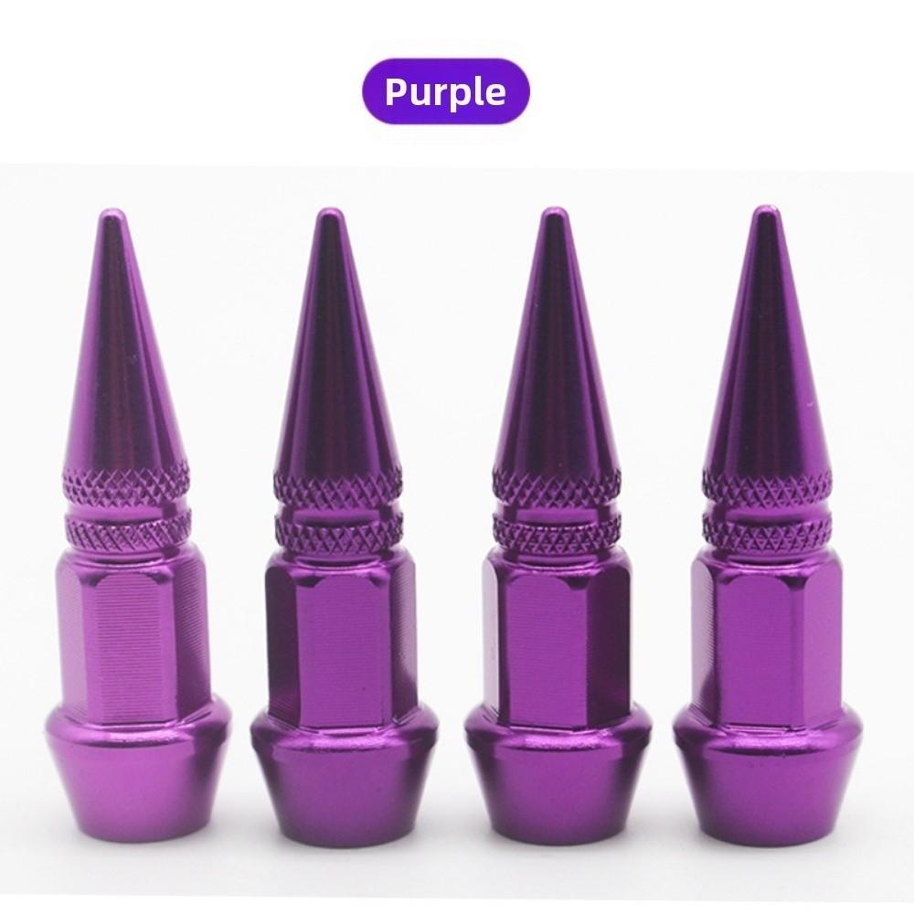 4pcs Universal Pointed Valve Tips Sharp Pointed Auto Parts Tire Valve Cover Bicycle and Motorcycle